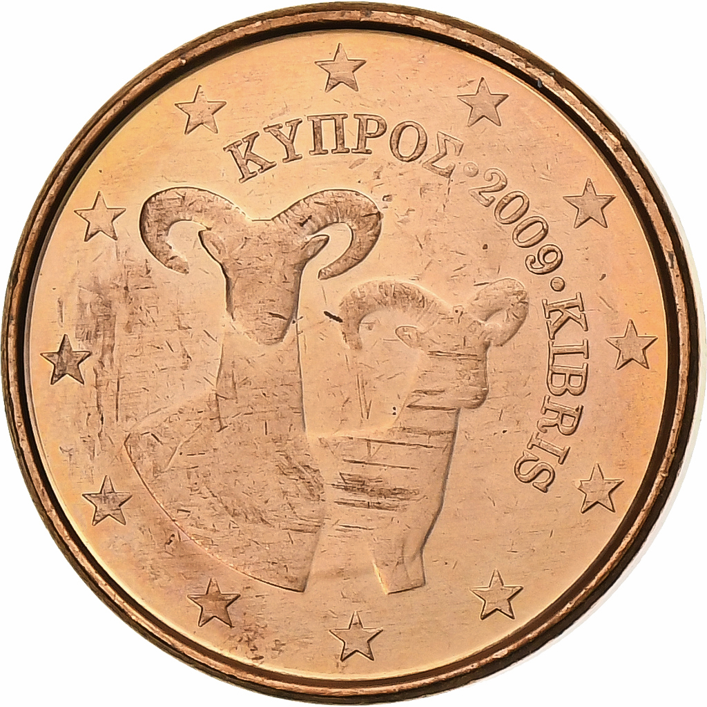 Cyprus, 1 Centime, 2009, Vantaa, Copper Plated Steel, 