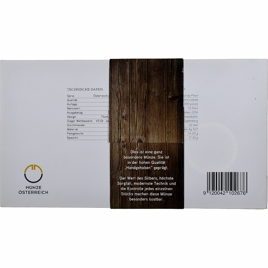 Österreich, 10 Euro, BU, 2016, Vienna, Silber, STGL