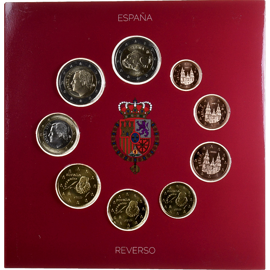 Spain, Felipe VI, Set 1 ct. - 2 Euro + 2€, 2015, Madrid, 