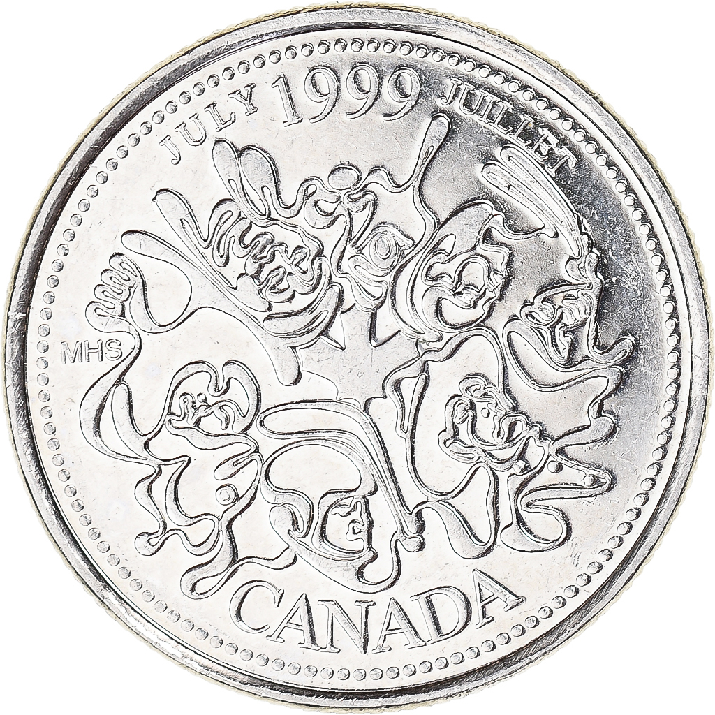 Coin, Canada, 25 Cents, 1999