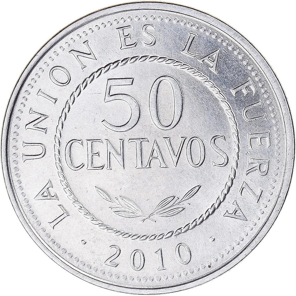 Coin, Bolivia, 50 Centavos, 2010
