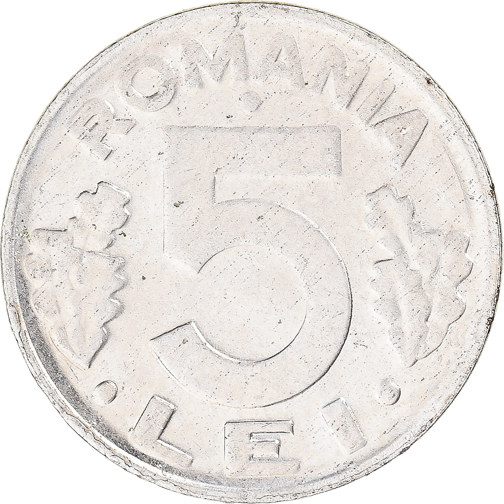 Coin, Romania, 5 Lei, 1993