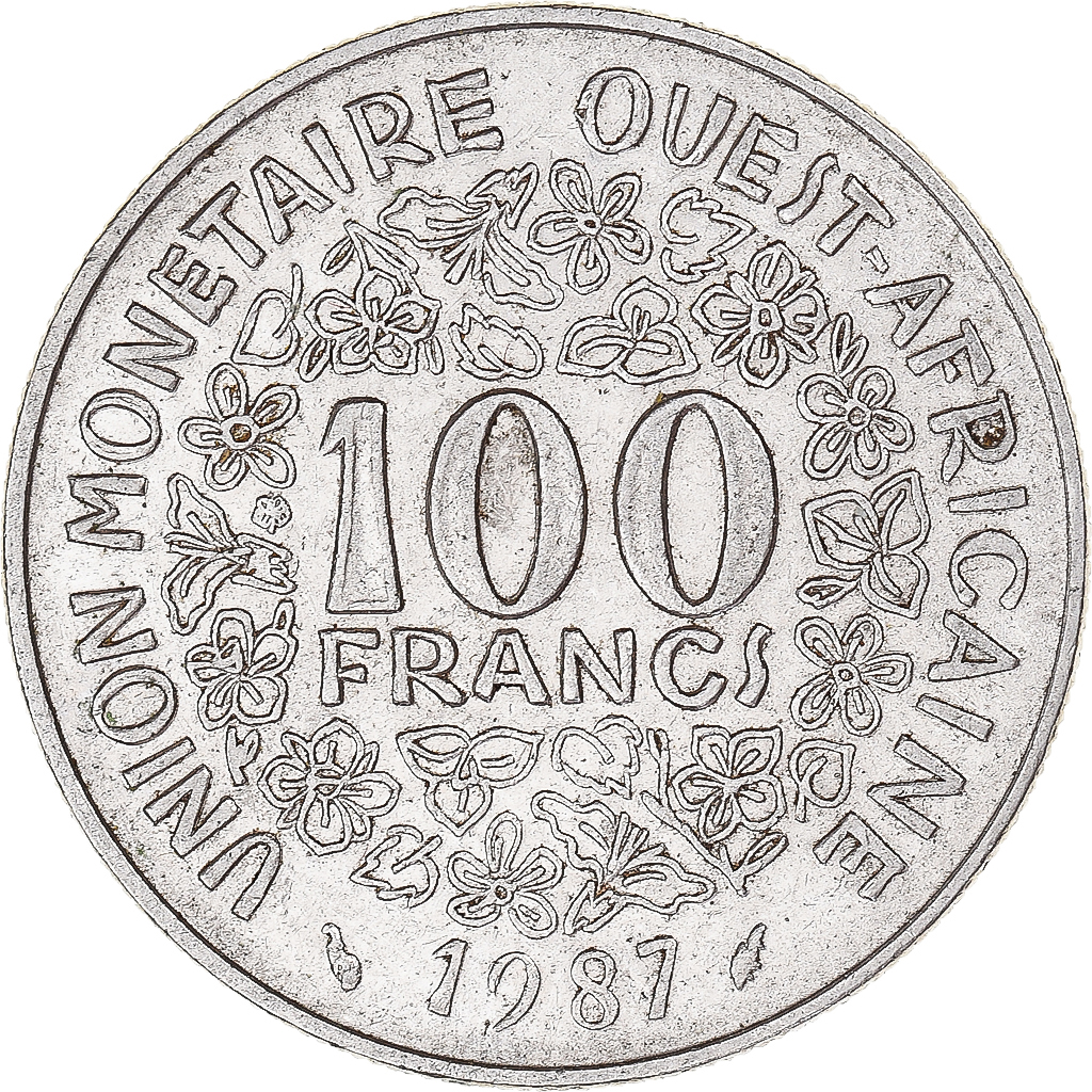 Coin, West African States, 100 Francs, 1987