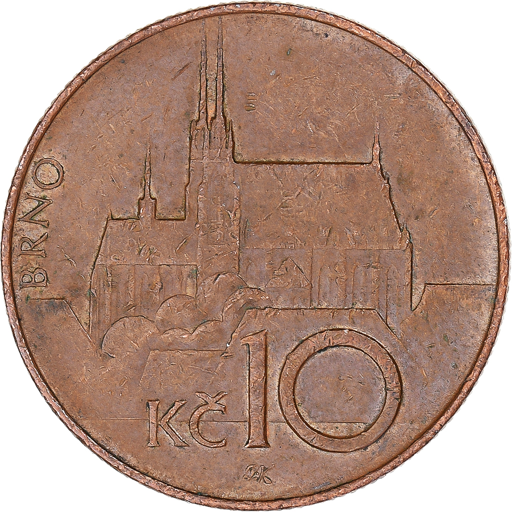 Coin, Czech Republic, 10 Haleru, 1996