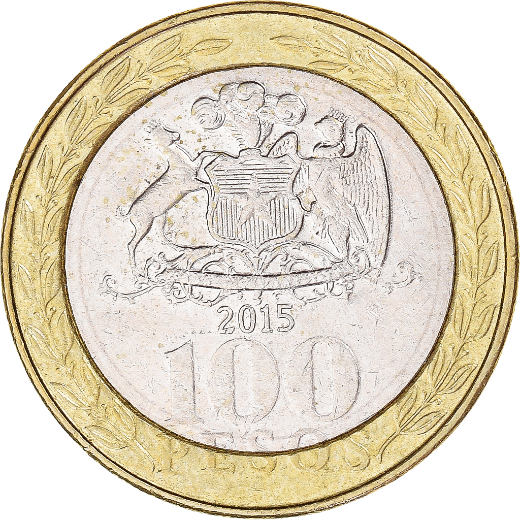 Coin, Chile, 100 Pesos, 2015