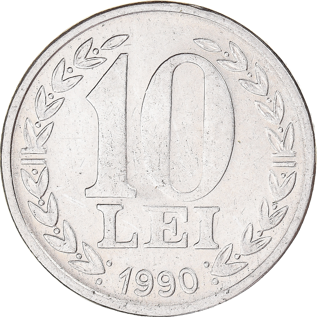 Coin, Romania, 10 Lei, 1989