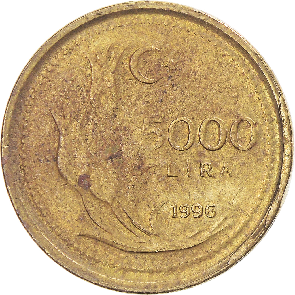 Coin, Turkey, 50000 Lira, 50 Bin Lira, 1996 | Asian and Middle Eastern Coins