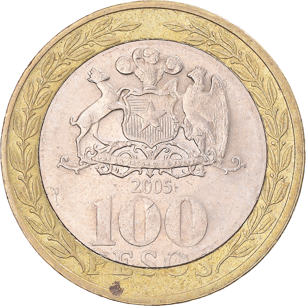 Coin, Chile, 100 Pesos, 2005