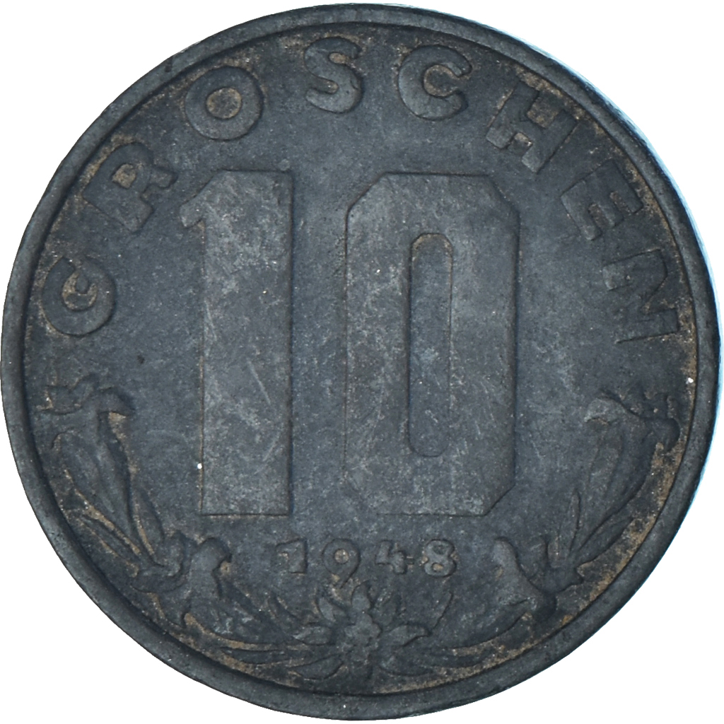 Coin, Austria, 10 Groschen, 1948 | European Coins