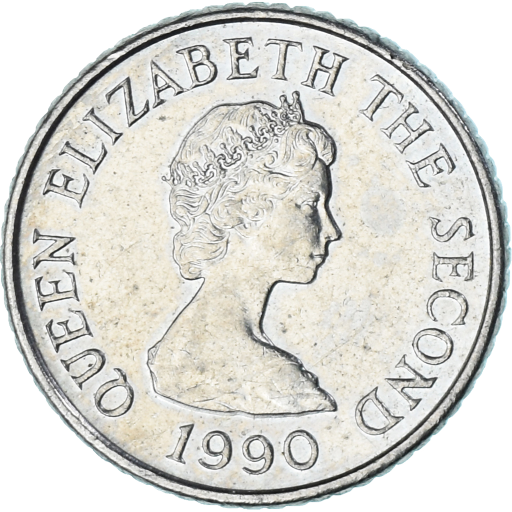 Coin, Jersey, 5 Pence, 1990