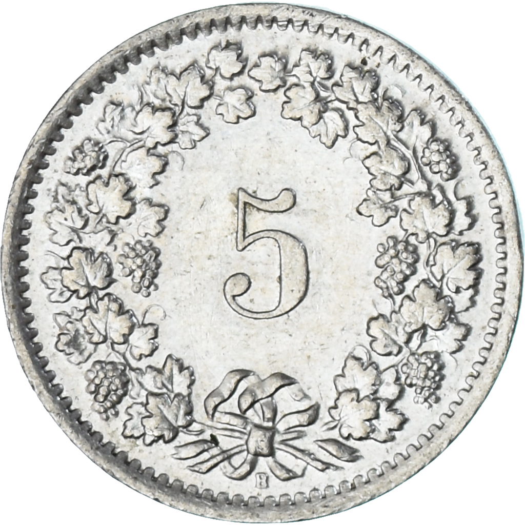 Coin, Switzerland, 5 Rappen, 1966