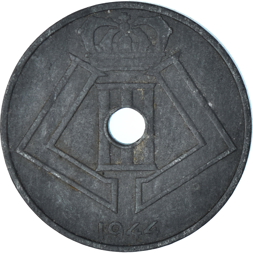 Coin, Belgium, 25 Centimes, 1944
