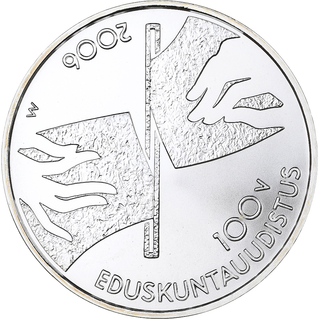 Finland, 10 Euro, Parlimentary Reform, 2006, Vantaa, Silver, 