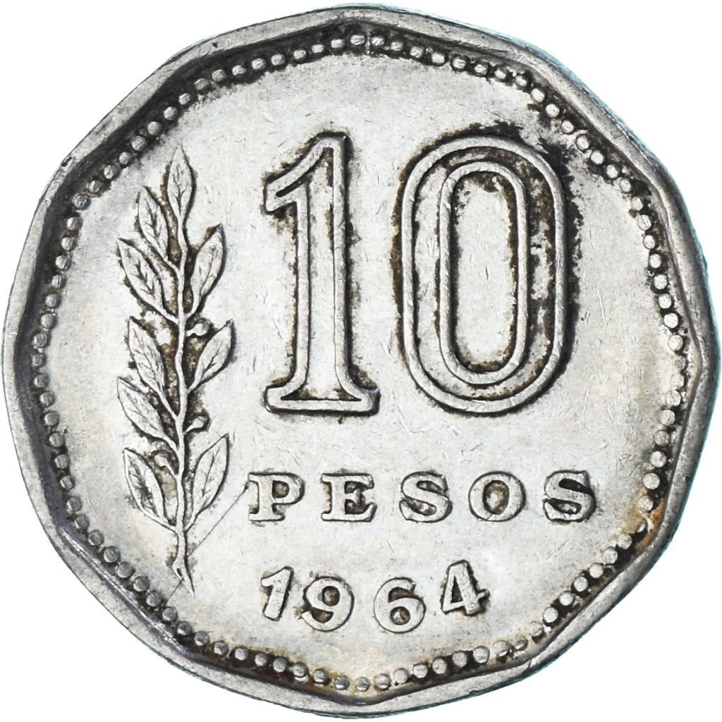 Coin, Argentina, 10 Pesos, 1964