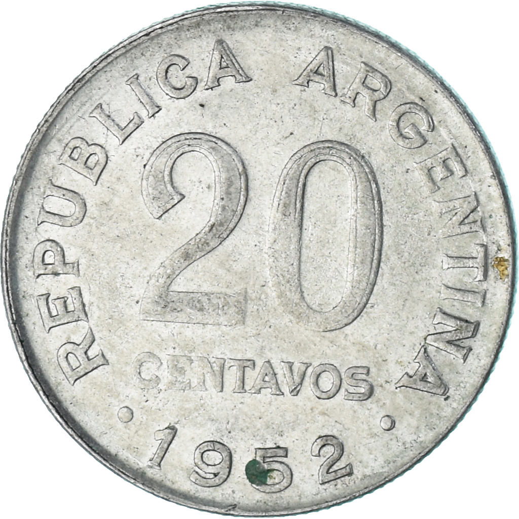 Coin, Argentina, 20 Centavos, 1952