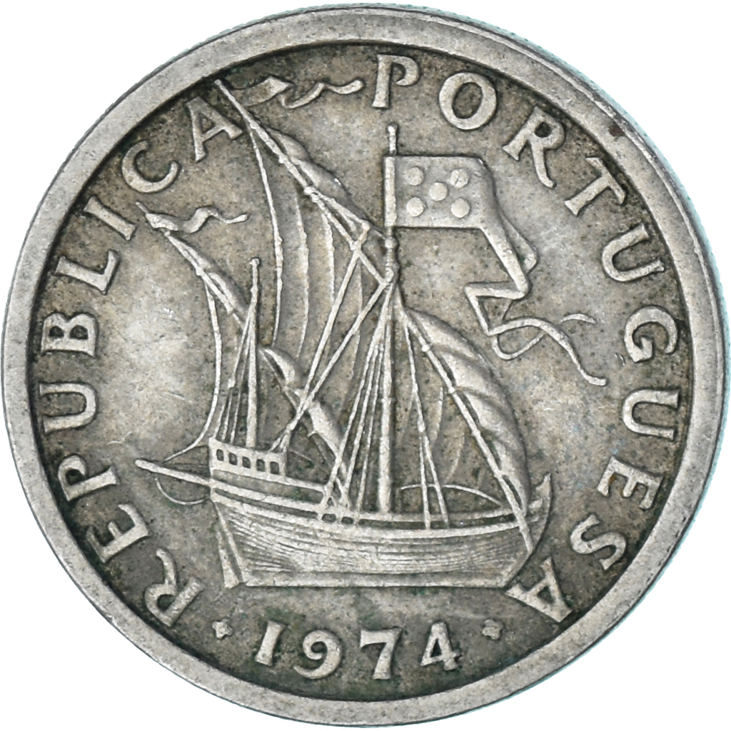 Coin, Portugal, 2-1/2 Escudos, 1974