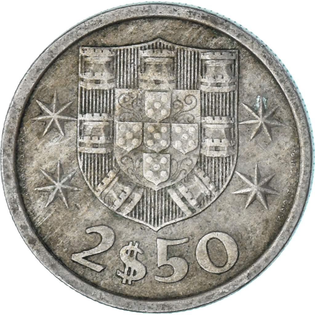 Coin, Portugal, 2-1/2 Escudos, 1974