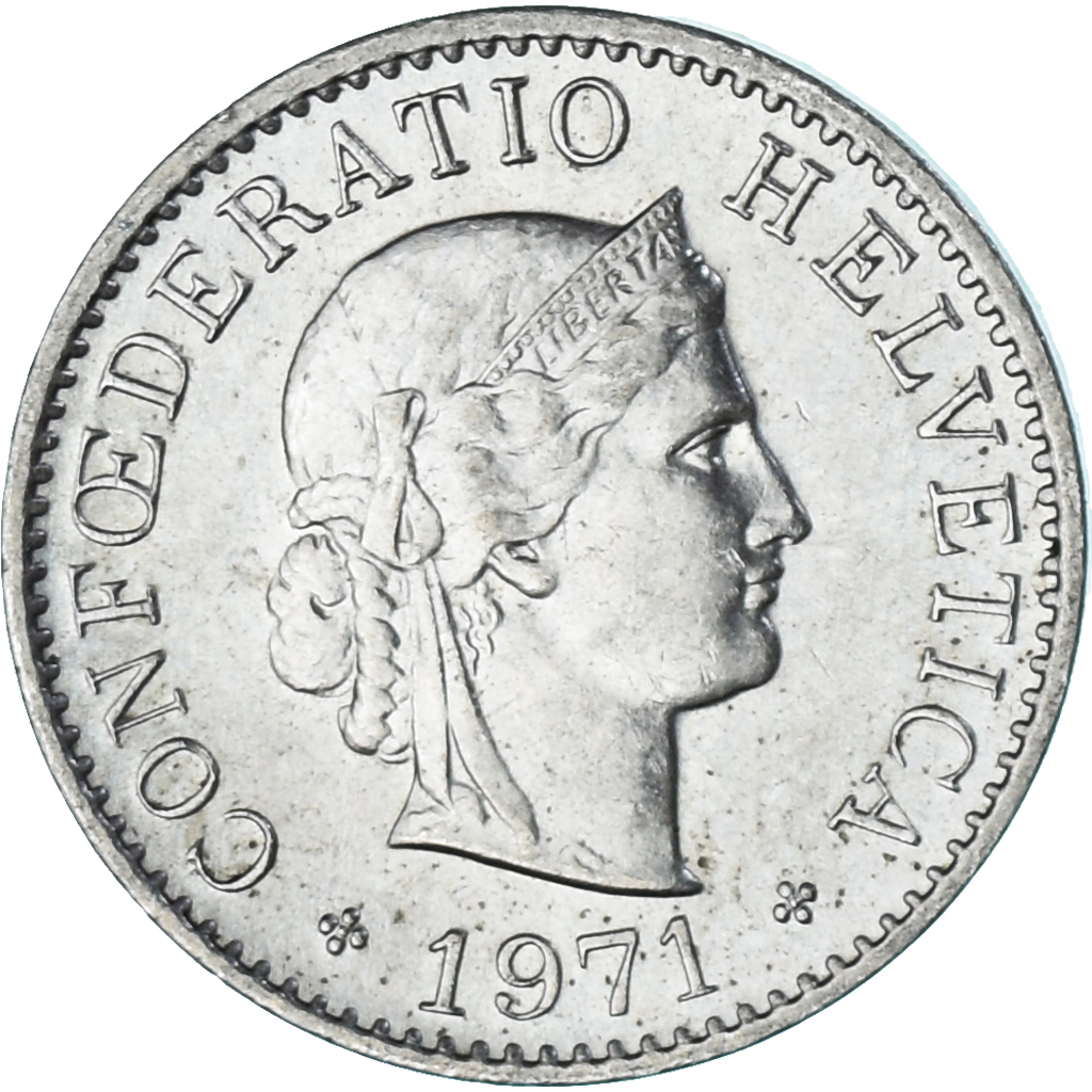 Coin, Switzerland, 5 Rappen, 1971