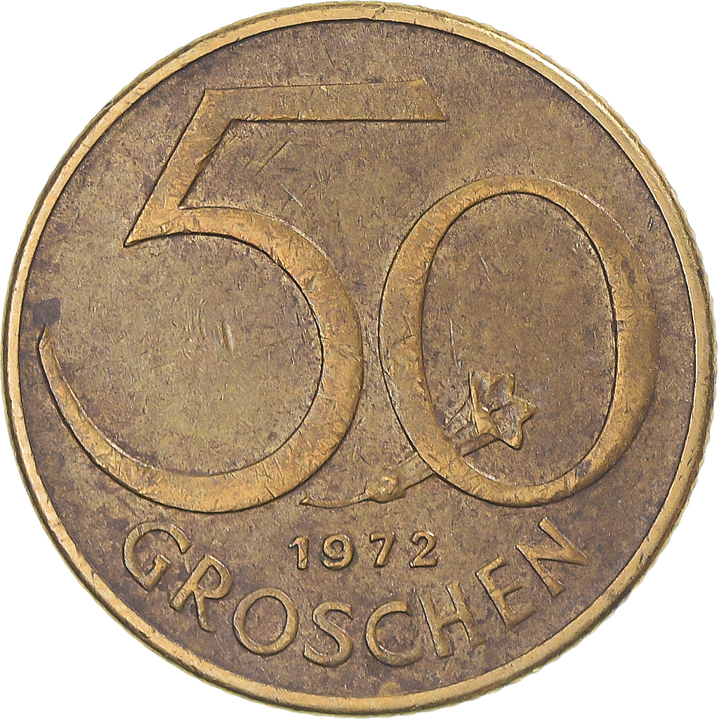 Coin, Austria, 50 Groschen, 1972