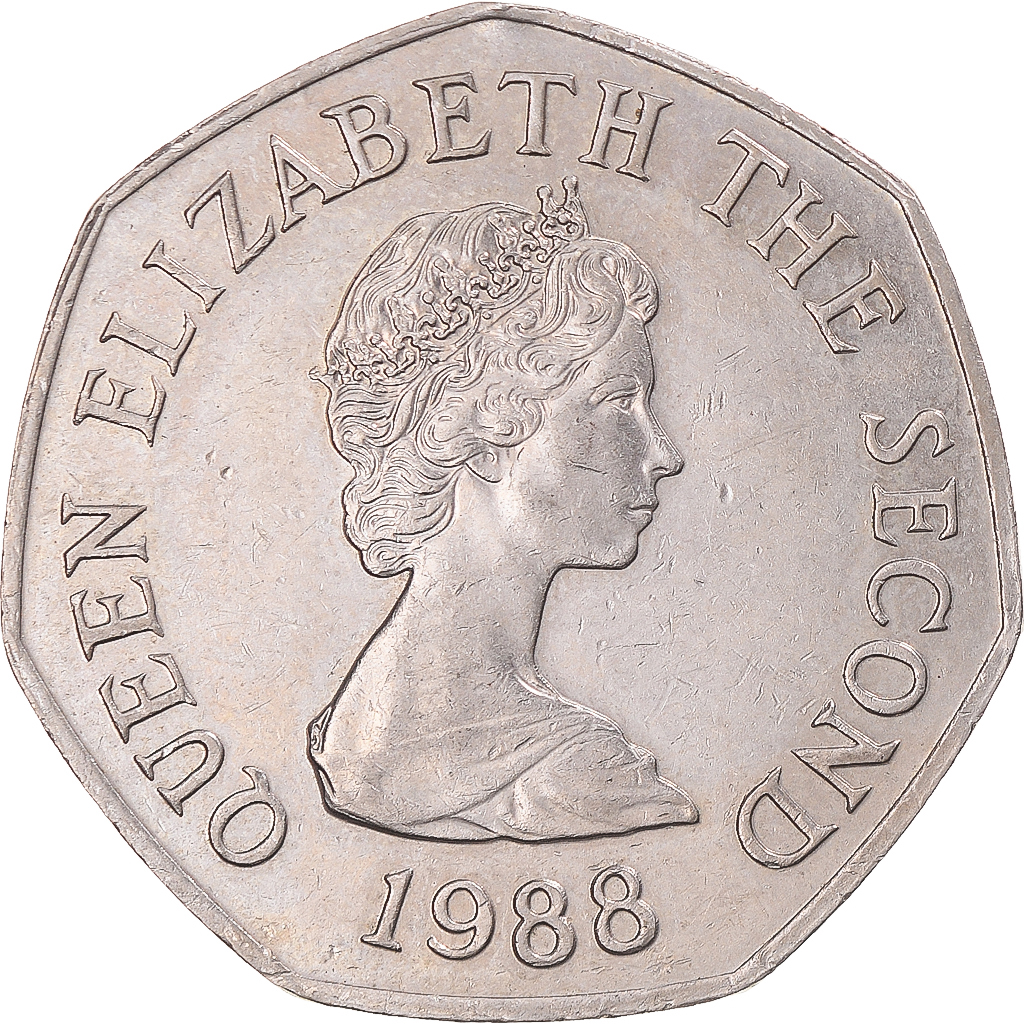 Coin, Jersey, 50 Pence, 1988