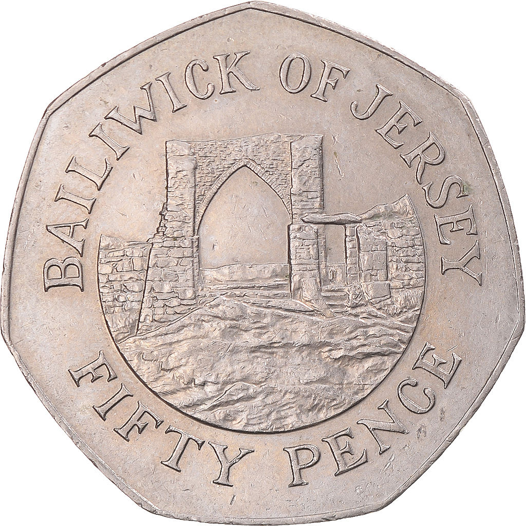 Coin, Jersey, 50 Pence, 1988