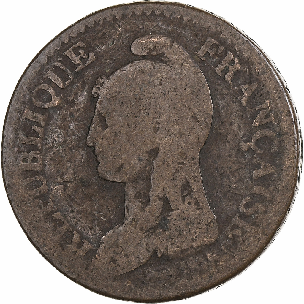 France, Decime, Dupré, AN 5, Paris, Copper, 