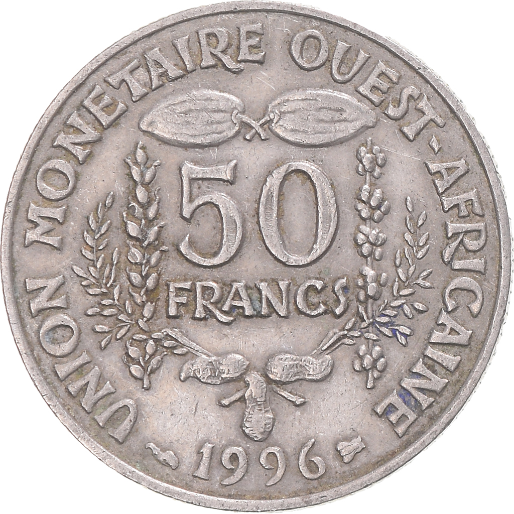 Coin, West African States, 50 Francs, 1996