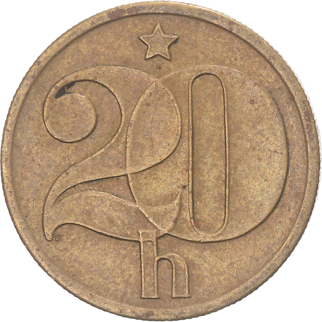 Coin, Czechoslovakia, 20 Haleru, 1978