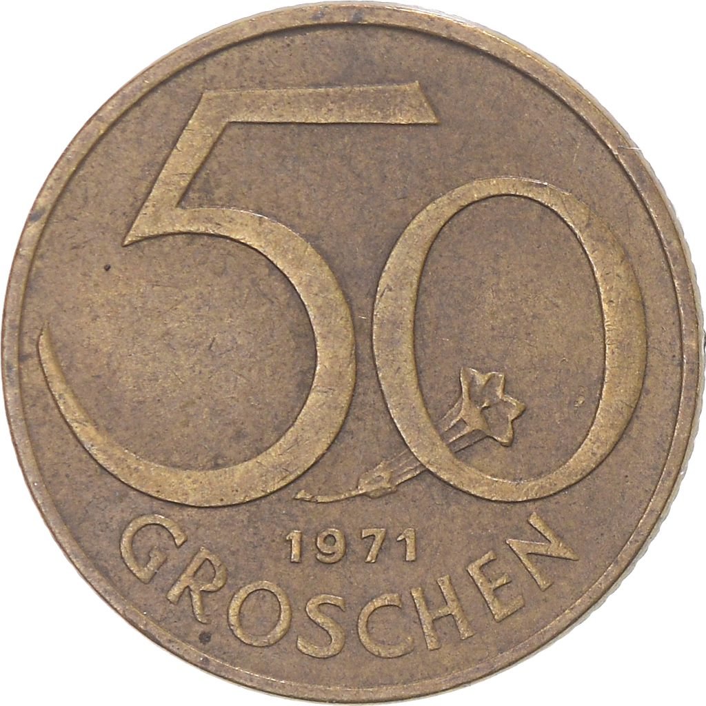 Coin, Austria, 50 Groschen, 1971
