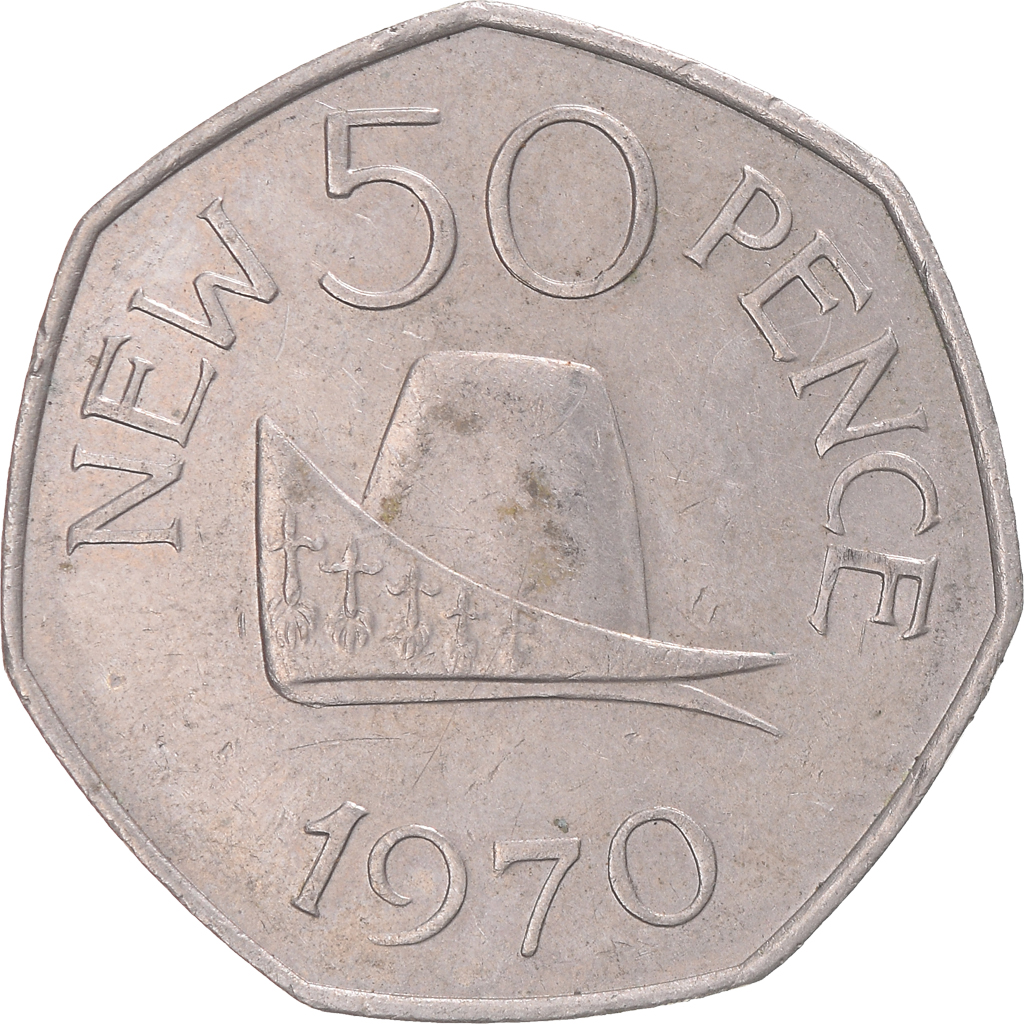 Coin, Great Britain, 50 New Pence, 1970