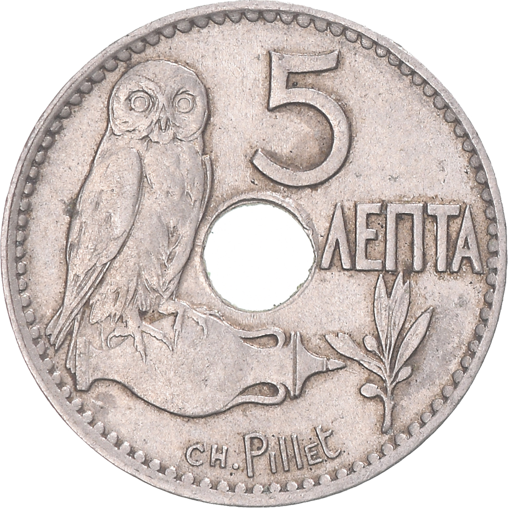 Greece, 5 Lepta, 1912