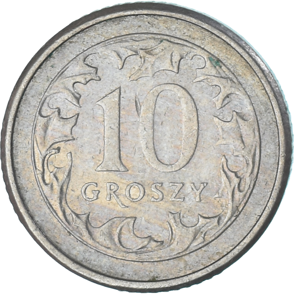 Coin, Poland, 10 Groszy, 1990