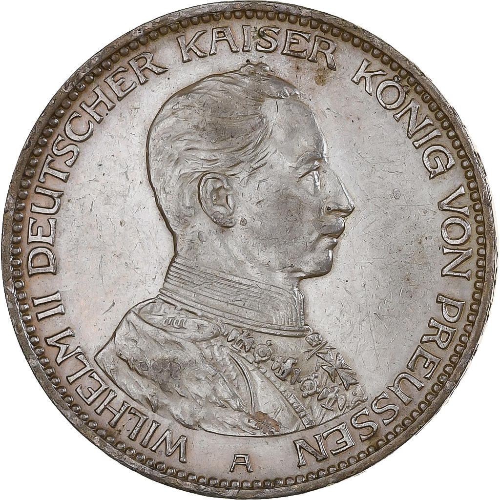 Kingdom of Prussia, Wilhelm II, 3 Mark, 1914, Berlin, Silver, 
