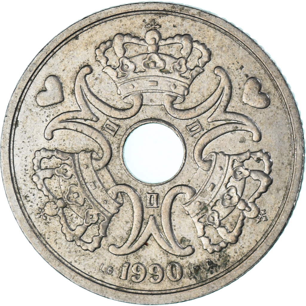 Coin, Denmark, 5 Kroner, 1990