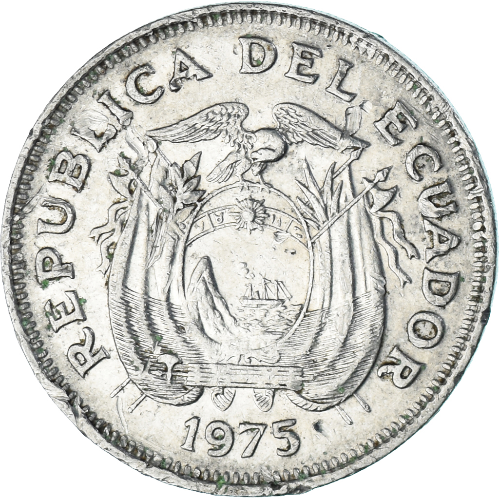 Coin, Ecuador, Sucre, Un, 1975