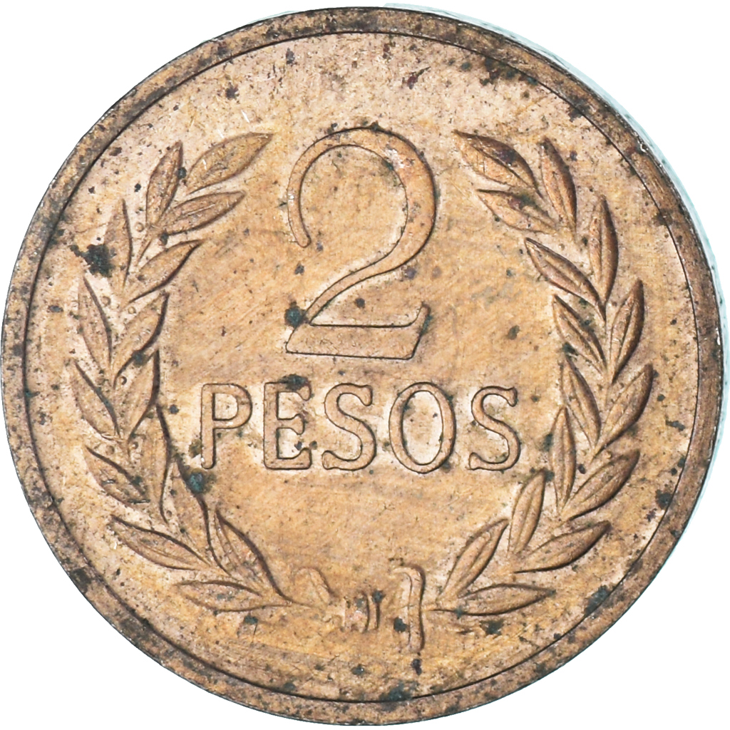 Coin, Colombia, 2 Pesos, 1977