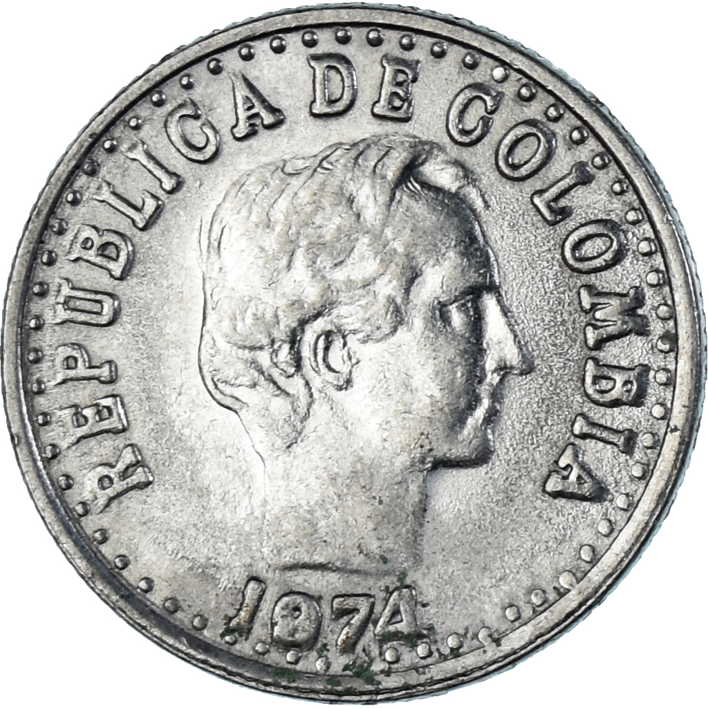 Coin, Colombia, 20 Centavos, 1974