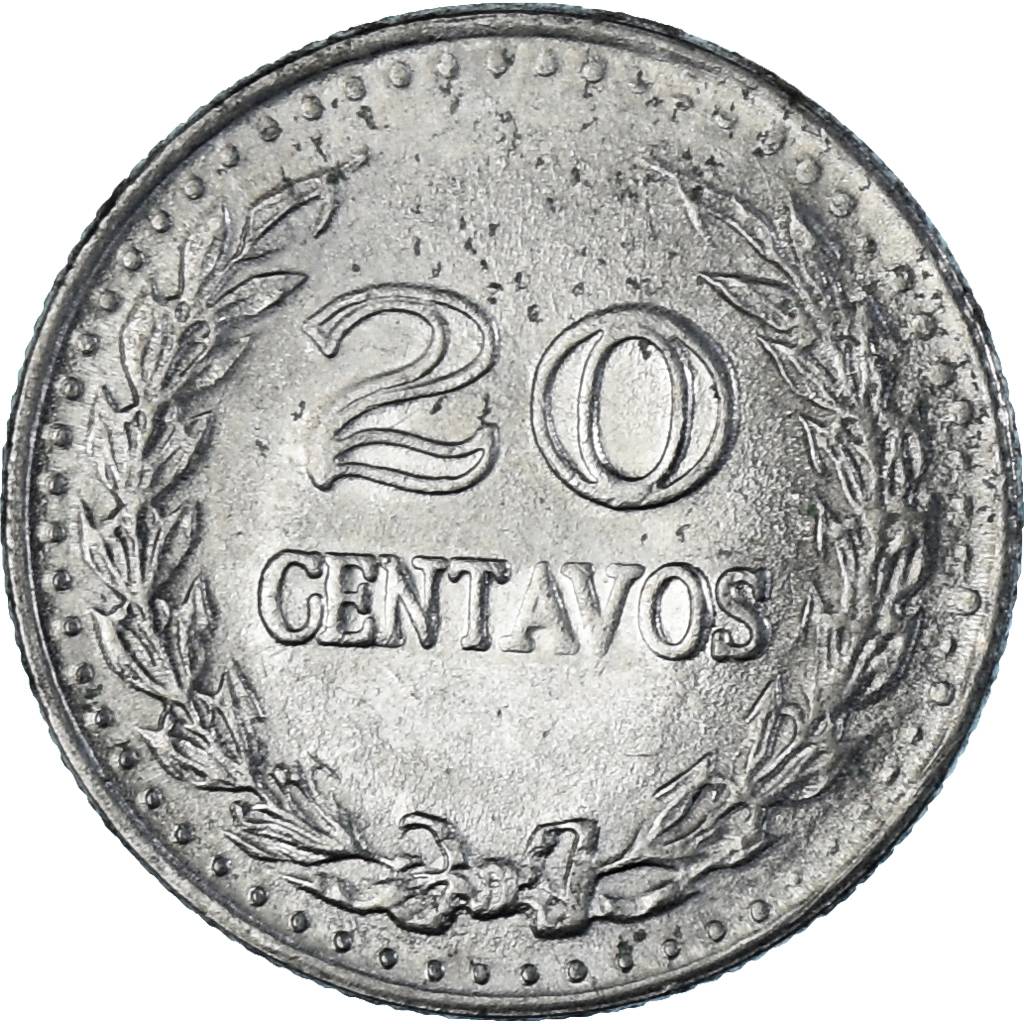 Coin, Colombia, 20 Centavos, 1974
