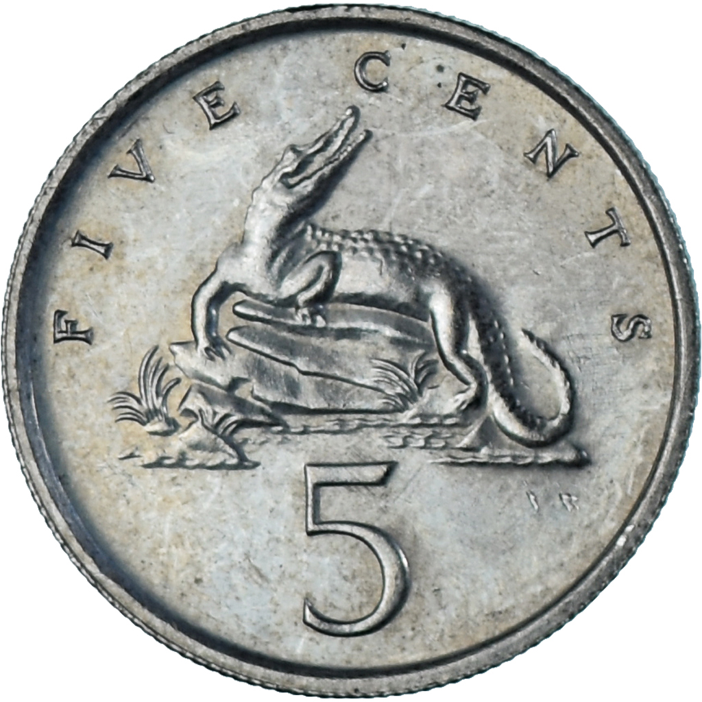 Coin, Jamaica, 5 Cents, 1987