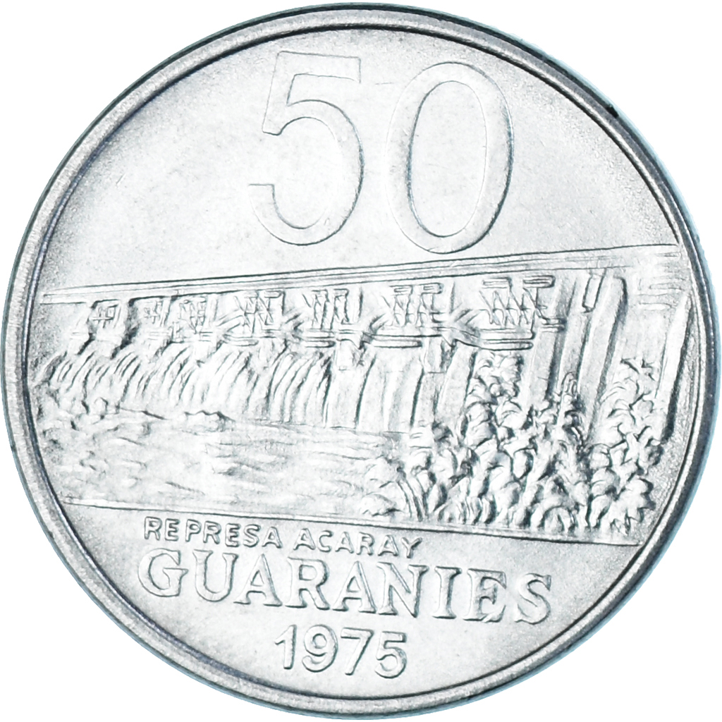 Coin, Paraguay, 50 Guaranies, 1975