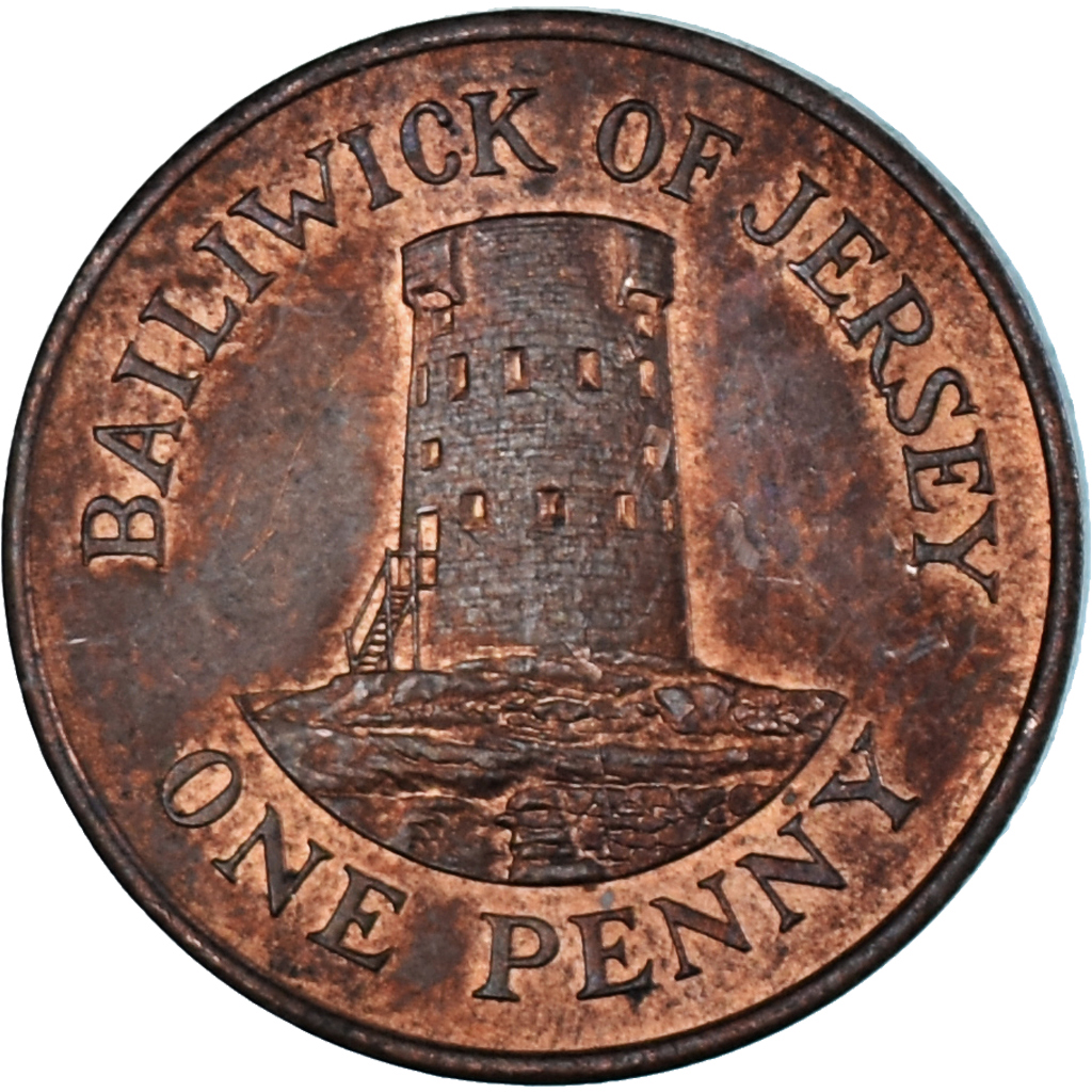 Coin, Jersey, Penny, 1983