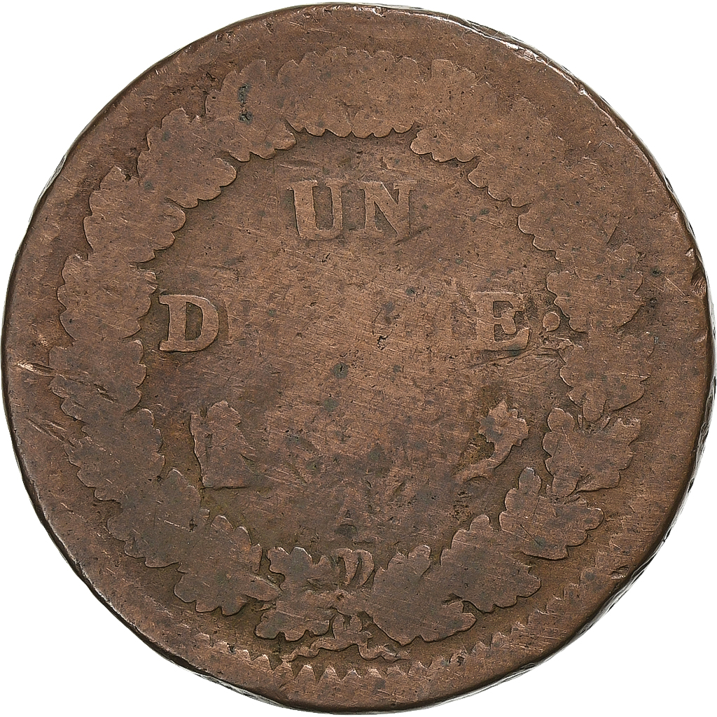France, Decime, Dupré, AN 5, Paris, Copper, 