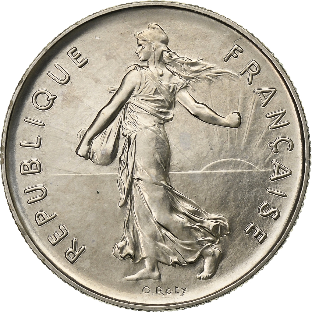 France, 5 Francs, Semeuse, 1980, MDP, série FDC, Nickel Clad Copper-Nickel