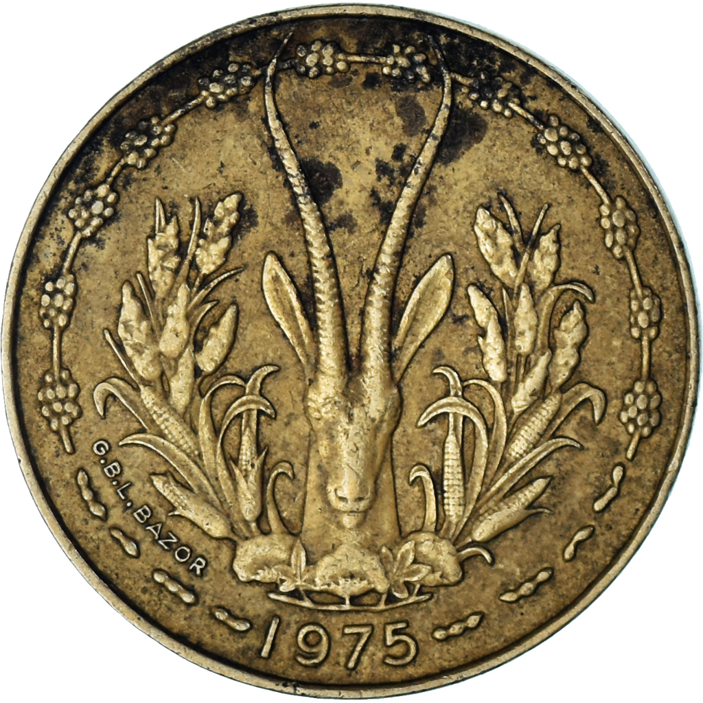 Coin, West African States, 10 Francs, 1975