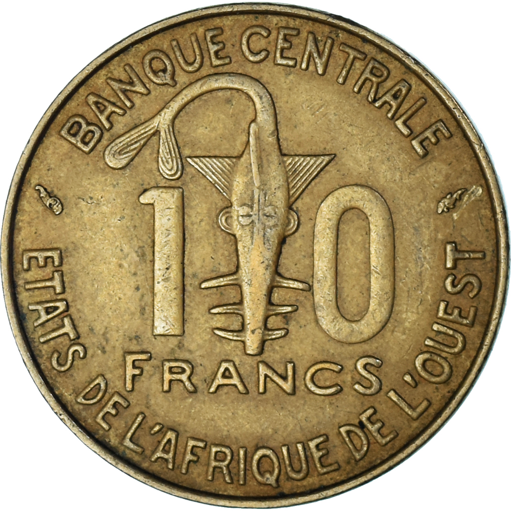 Coin, West African States, 10 Francs, 1975