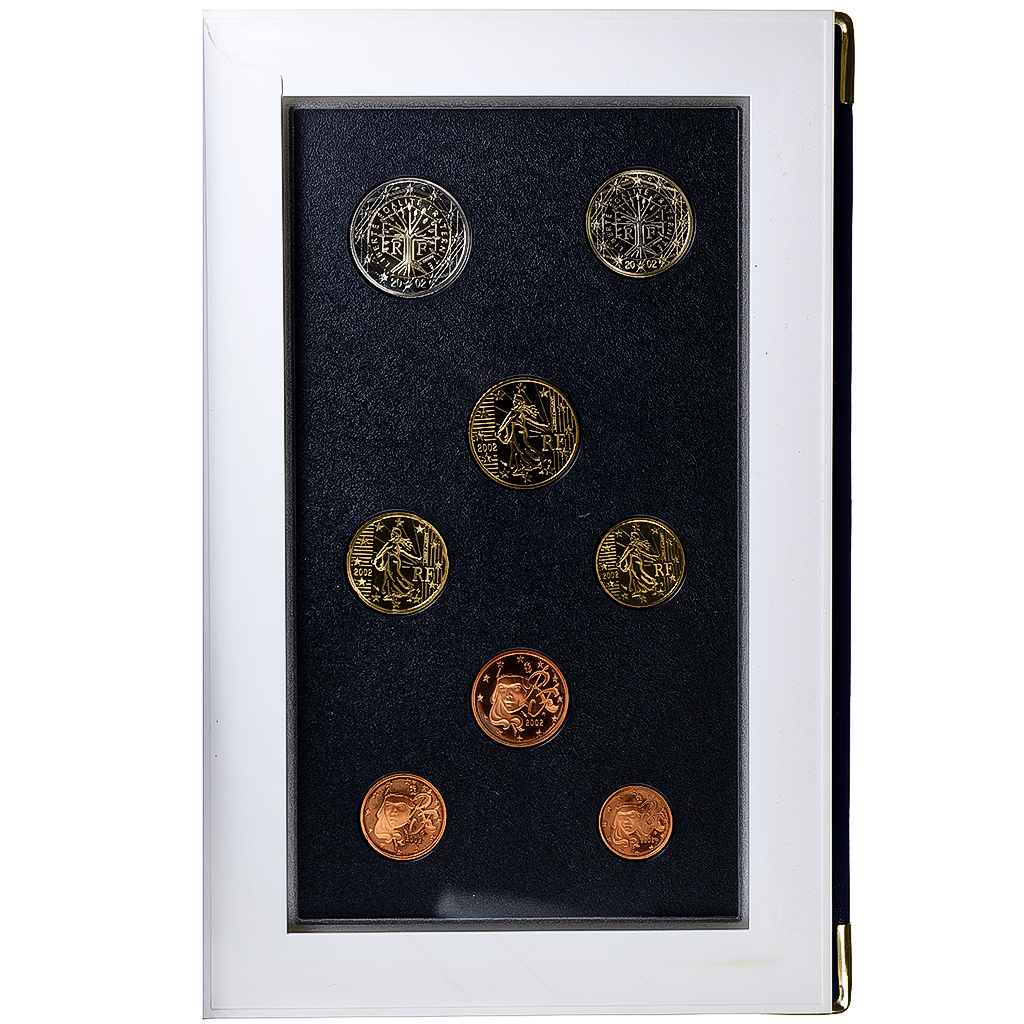 France, Coffret 1c. à 2€, Proof, 2002, MDP, MS