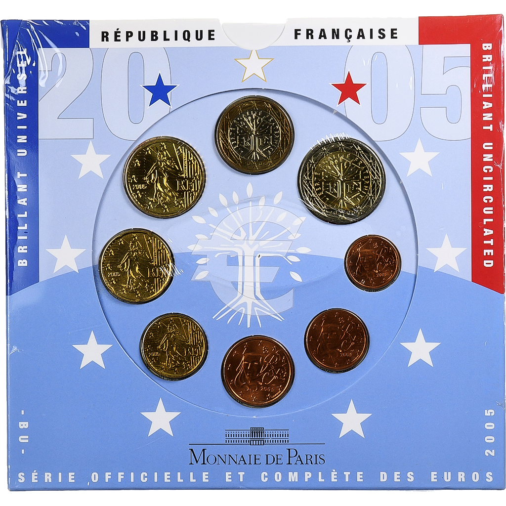 France, Coffret 1c. à 2€, BU, 2005, MDP, MS