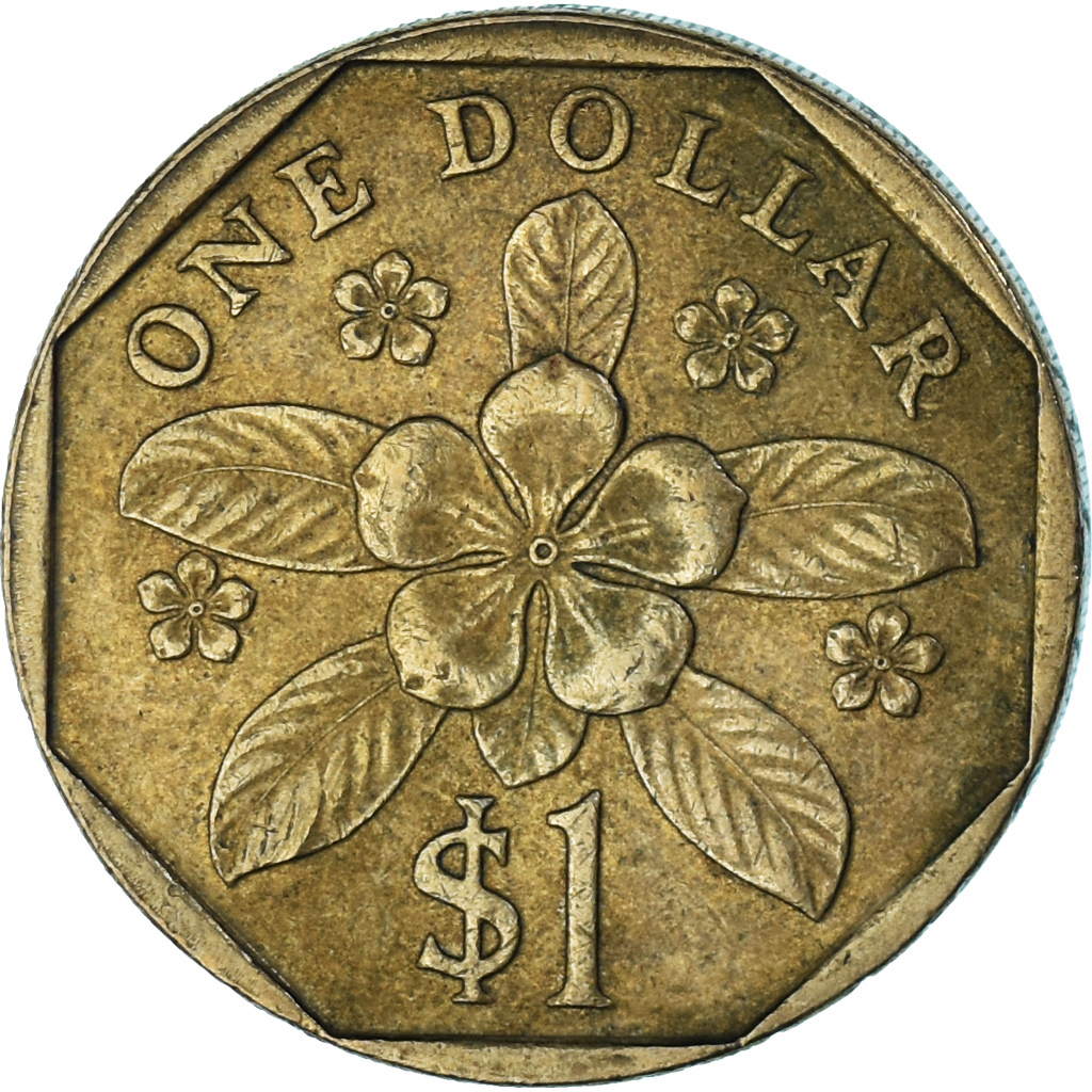 Coin, Singapore, Dollar, 1989