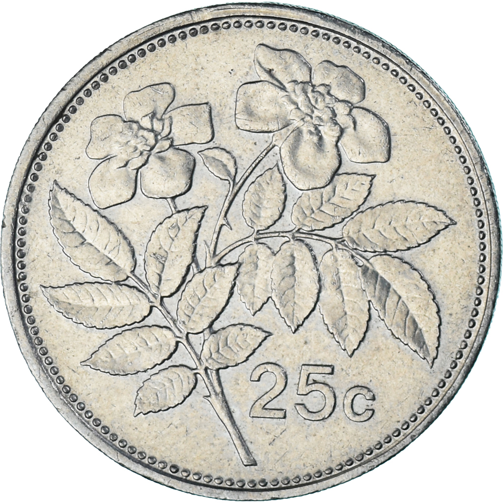 Coin, Malta, 25 Cents, 2001