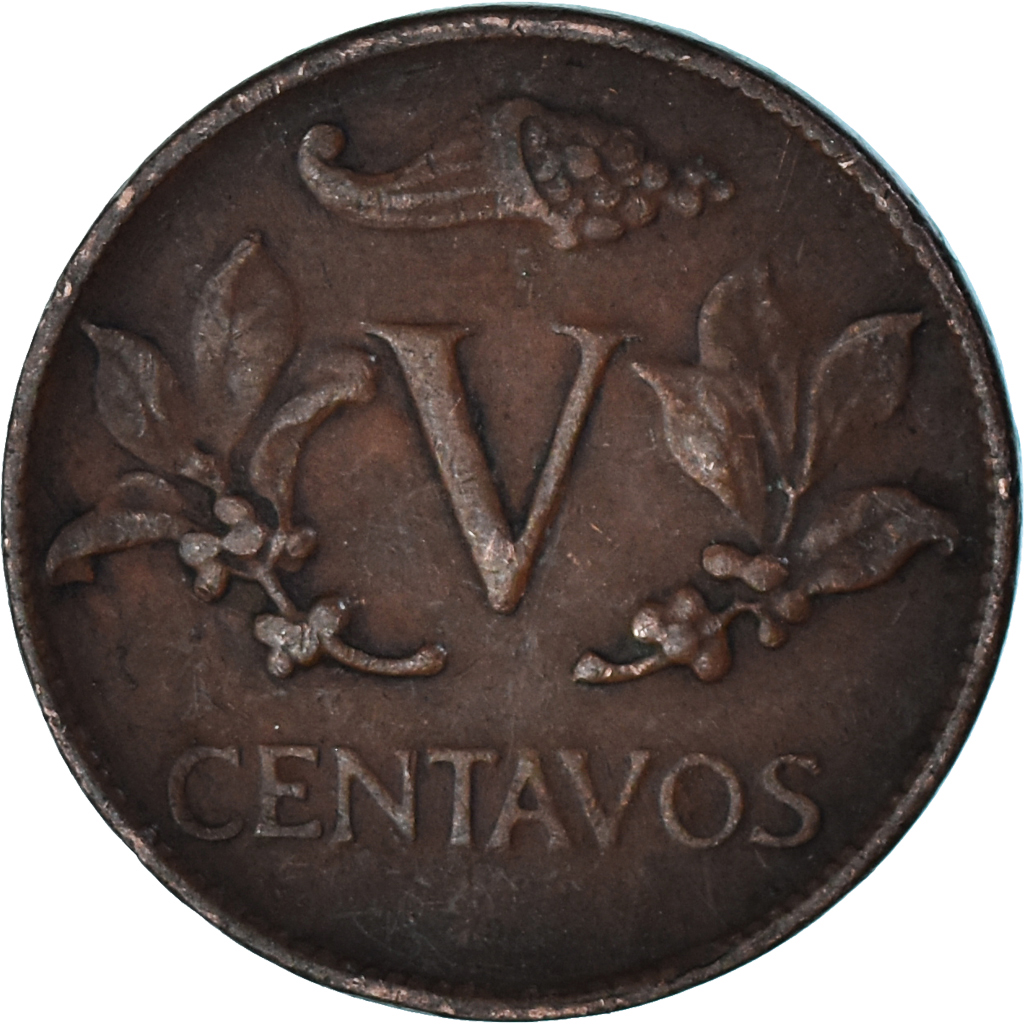 Coin, Colombia, 5 Centavos, 1944